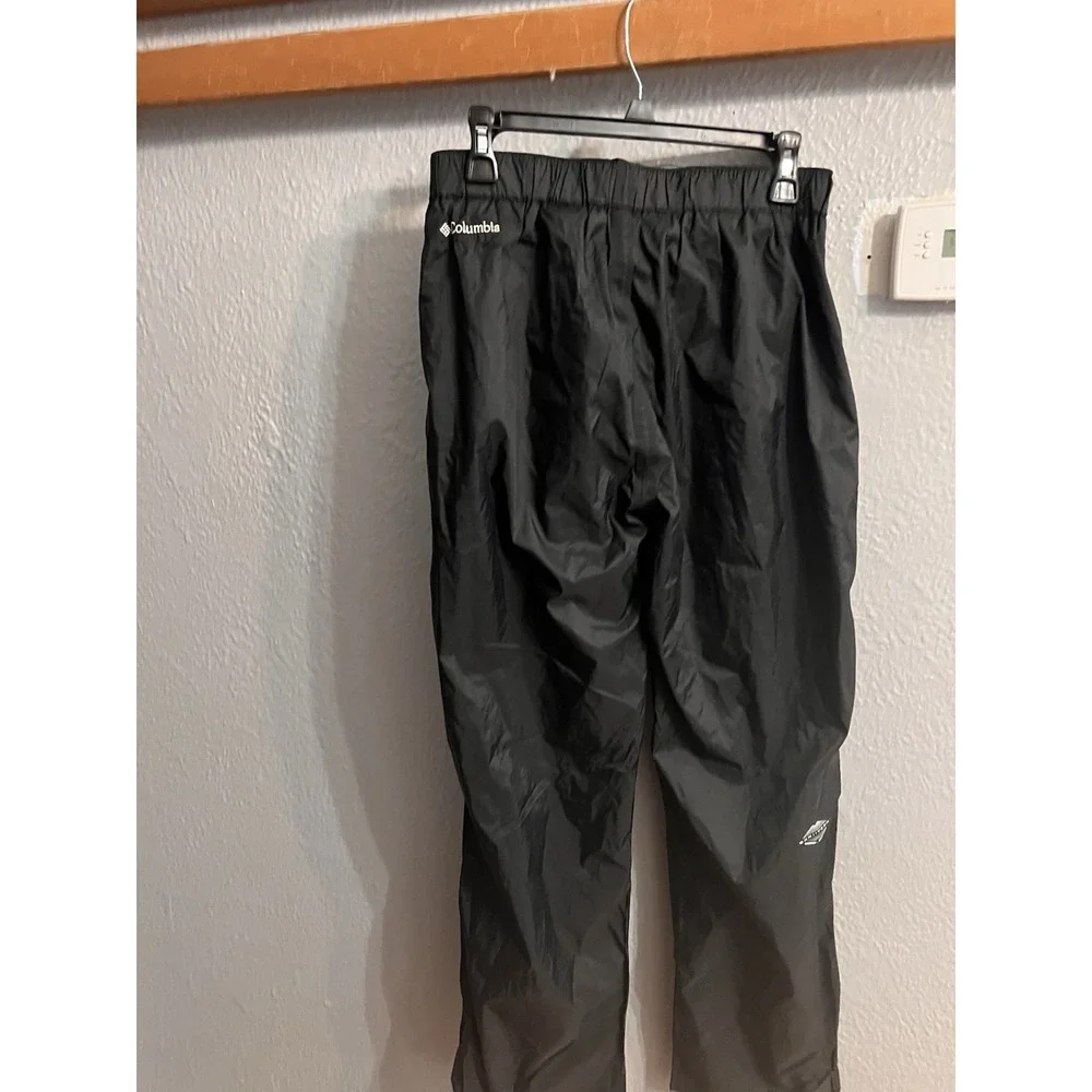 Columbia Omni-Shade Pants Mens Size Large  Black Rain Waterproof Elastic Waist